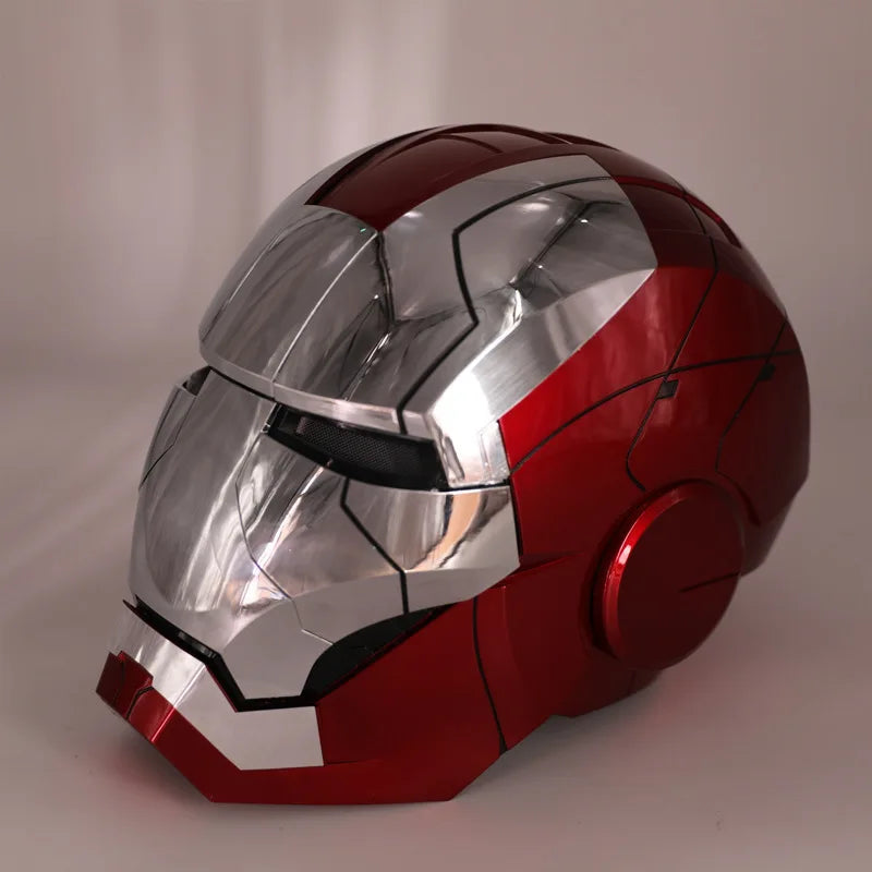 Avenger Iron Man Mk-5 Helmet Electric 1/1 Mk5 Helmet Remote & Voice Control Cosplay Light Led Ironman Action Figure Toys Gifts