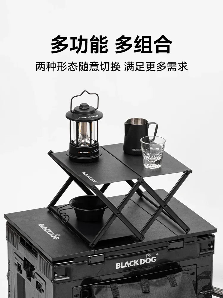 Black Dog Tool Storage Folding Camping Edc Multifunctional  Table Technological Gatgets Travel Multi-purpose  Telescopic