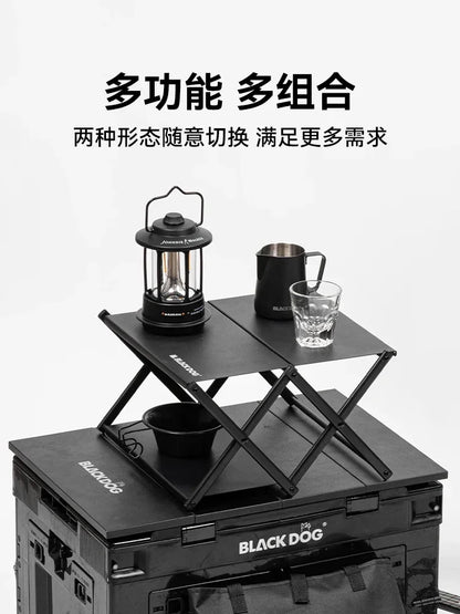 Black Dog Tool Storage Folding Camping Edc Multifunctional  Table Technological Gatgets Travel Multi-purpose  Telescopic