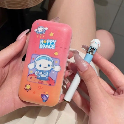 Sanrioed Kuromi Lighter Kawaii Cartoon Anime Cinnamoroll My Melody Creative Personalized Cool Pattern Y2K Boyfriend Friend Gift
