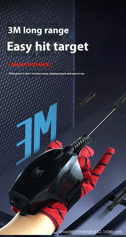 2024 New Spider Man Web Shooters Wrist Launcher Shooters Hot Peter Parker Cosplay Props Shooting Device Toy Set Boy Toy Gift