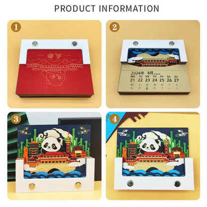 3D Art Calendar Cityscape 3D Calendar Writable Memo Pad Paper Carving Gifts For Living Room Study Room Bedroom Classroom