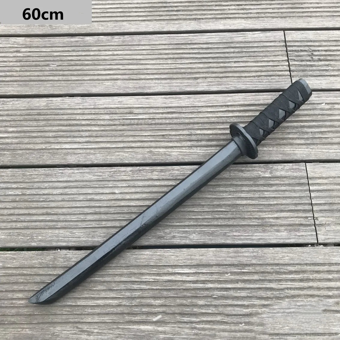 60cm Demon Katana Wood Sword Cosplay Performance Props Ninja Sword Toy For Children Aikido Wooden  Knife