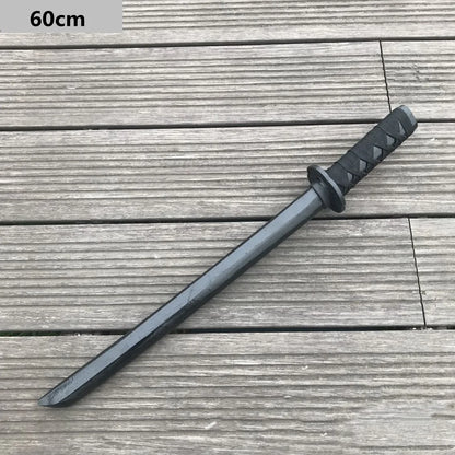 60cm Demon Katana Wood Sword Cosplay Performance Props Ninja Sword Toy For Children Aikido Wooden  Knife