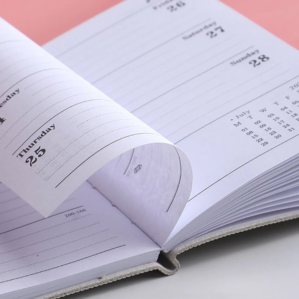 2025 A7 Mini Agenda Book Portable Diary Weekly Planner Notebooks To Do List English Notepad With Calendar School Office Supplies