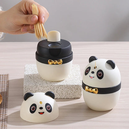 Toothpick Dispenser Large Portable Bamboo Toothpick Organizer Automatic Pressing Toothpick Holder Storage Organizer Home Tool