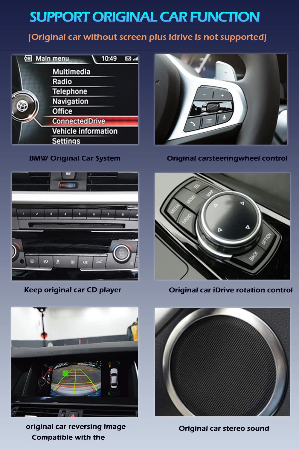Android 14 Wireless CarPlay For BMW 5 Series F10 F11 2011 - 2017 CIC NBT System Car Radio Multimedia Video Player Navigation GPS