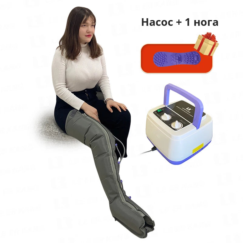 6-chamber Electric Airbag Pressure Massager Wraps Arm Waist Leg Foot Massage Varicose Veins lymphatic drainage device