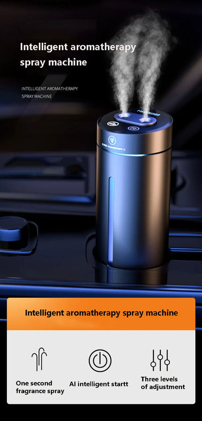 Vehicle Humidifier H2O Ultrasonic Spray 200ML Smart Work Usb 1500mah Wireless Perfume Aroma Diffuser Visable Dual Humidification