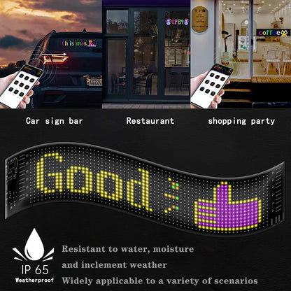 USB LED 5V Matrix Pixel Panel Light Bluetooth App Control Scrolling Advertising LED Car Sign Animation Programmable For Car Shop