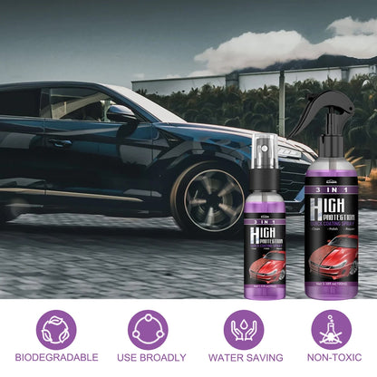 10-1PCS 3 In 1 Car Ceramic Coating Spray 100/30ML Car Nano Spray Hydrophobic Car Scratch Repair Body Hydrophobic Layer Auto Acce