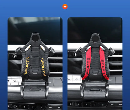 Universal Seat Style Mobile Phone Holder Car AirVent Clip Mount Holder Car Racing Outlet SeatHolder Air Design Navigation