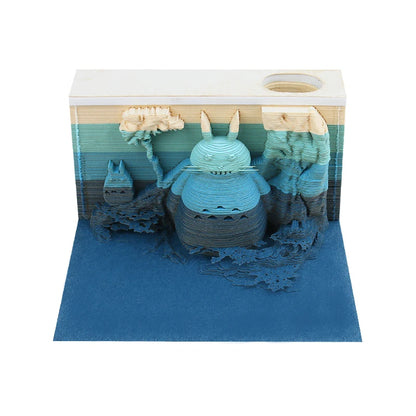 Omoshiroi Block 3D Notepad 2024 Calendar 3D Sakura Tree House Memo Pad Cute Block Notes 3D Sticky Notes Christmas New Years Gift