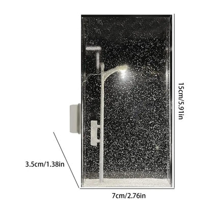 Snowy Night Flowing Small Night Light Street Light Snow Simulation Kids Toy Diy Material Package Toy Snowman Doll Christmas Gift