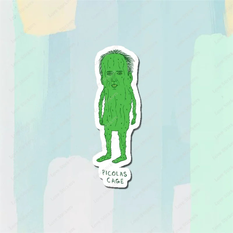 Picolas Cage 5PCS Stickers for Living Room Bumper Anime Cute Kid Car Art Print Window Home Decor
