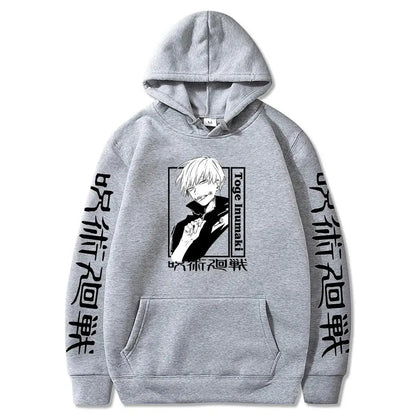Anime Jujutsu Kaisen Hoodies Men Fashion Winter Casual Oversized Hip Hop Pullovers Harajuku Cartoon Inumaki Toge Sweatshirt Top
