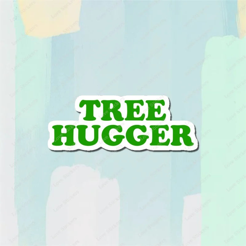 Retro Tree Hugger 5PCS Stickers for Living Room Bumper Anime Cute Kid Car Art Print Window Home Decor