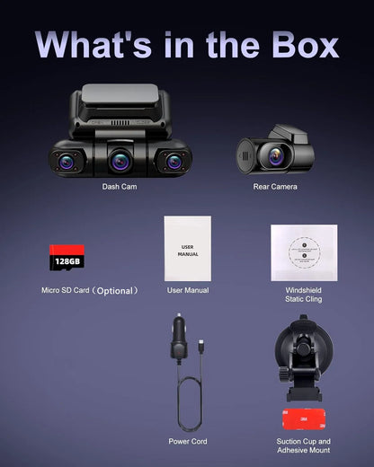 4 Channel Dash Cam 360°Panoramic View 2K+1080P+1080P+1080P Car DVR 5G WiFi/GPS Video Recorder 24/7 All-weather Monitor Max 512G