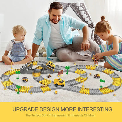 333pcs DIY Race Flexible Railway Racing Play Game Set Track Rail Car Toys Children Bend Electronic Educational for Magic Brain