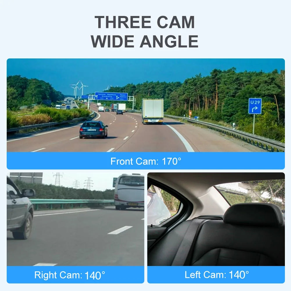 4 Channel Car DVR HD 1080P 4-Lens Inside Vehicle Dash Cam Four Way Camera DVRs Recorder Video Registrator Dashcam Camcorder 24H