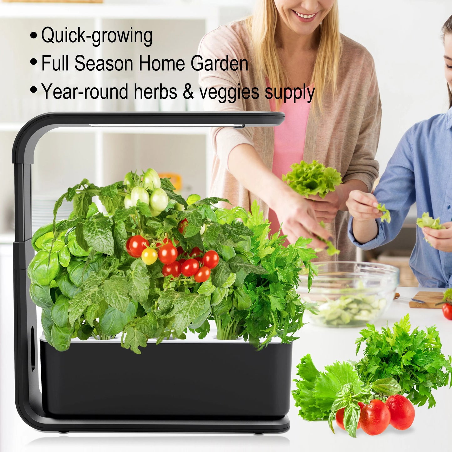 Vertak Hydroponics Kitchen Kit Indoor Growing Systems Mini Smart Home Garden With LED  Light