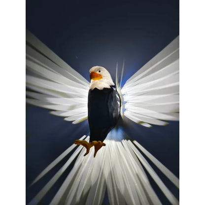 Lámpara de pared navideña con forma de águila, moderna, creativa, 3D, con cuerpo de búho, iluminación de animales, proyector LED para fiestas, regalo