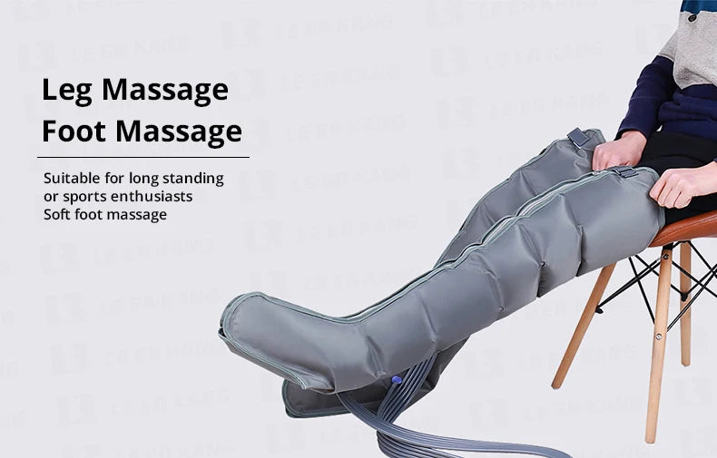 6-chamber Electric Airbag Pressure Massager Wraps Arm Waist Leg Foot Massage Varicose Veins lymphatic drainage device