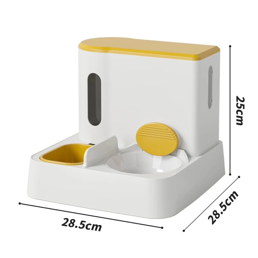 Comedero automático para perros y gatos 2 en 1 Comedero automático Dispensador de agua Juego de cuencos de agua y comida para mascotas Suministros para mascotas para perros y gatos