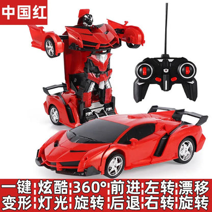 BGTOY RC Car 4WD Remote Control Deformation Robot Car Boy Anime Model Transformation 20CM Action Figures For Kids Toys Gifts