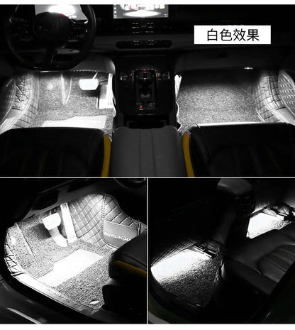Car Foot Ambient Light RGB Led Lamp Usb For Peugeot 2008 3008 4008 308 408 508 207 307 Wireless Remote APP Control Accessories