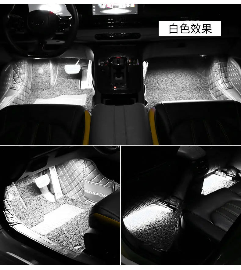 Car Foot Ambient Light RGB Led Lamp Usb For Toyota Hilux Corolla chr 4runner Crown RAV4 Wireless Remote APP Control Accessories