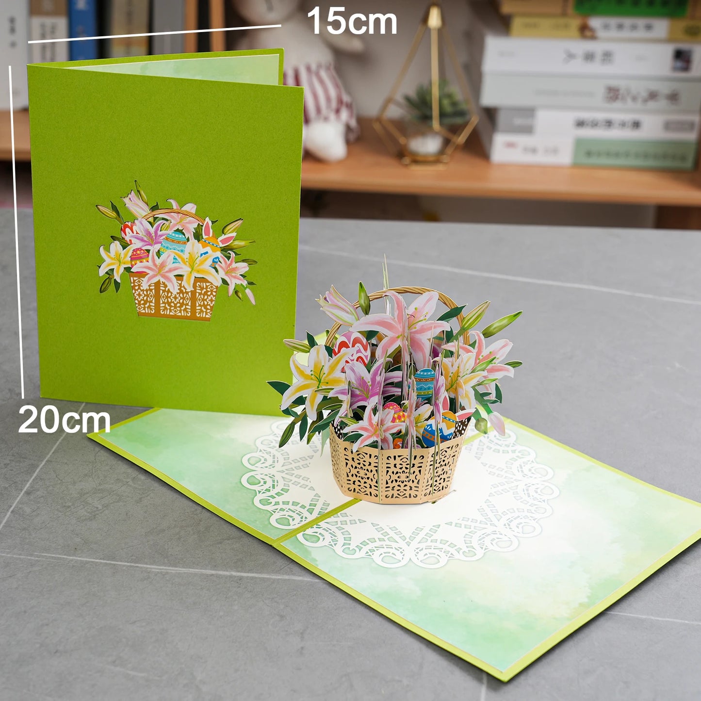 Tarjeta de felicitación emergente con flores en 3D para cumpleaños, día de la madre, día del padre, graduación, aniversario de bodas, mejórate pronto, simpatía