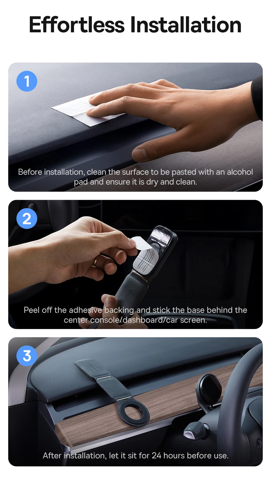 Baseus Car Phone Holder Magnetic Mobile Mount Bracket for Magsafe Foldable Car Phone Holder for iPhone 15 14 13 12 For Samsung