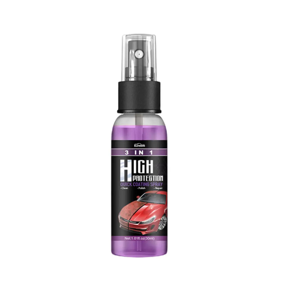 10-1PCS 3 In 1 Car Ceramic Coating Spray 100/30ML Car Nano Spray Hydrophobic Car Scratch Repair Body Hydrophobic Layer Auto Acce