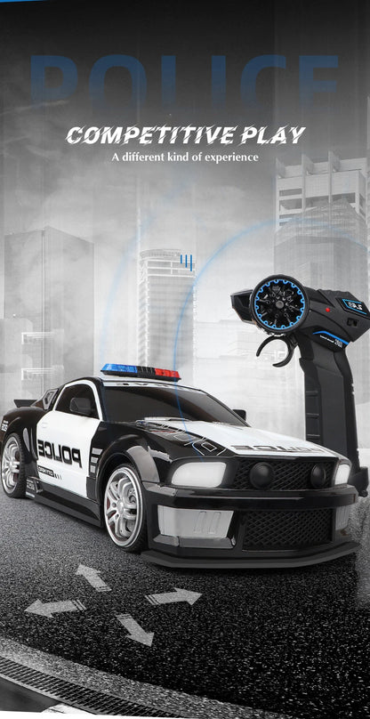 1/12 Rc Police Car Kids Toy 2.4G Remote Control Vehicle Simulation with Light Electric Radio Control Car Kids Gift Toys for Boys