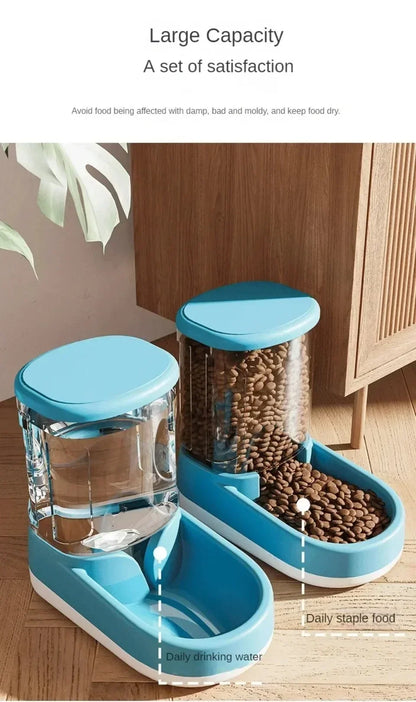 Pet Automatic Feeder Cat Food Bowl Things for Cats Puppy Bowl Feeding Watering Supplies Drinker Dog Food Storage Dispenser