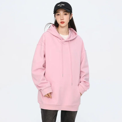 American street style pattern printed hooded sweater men's and women's autumn and winter casual fashion couple's coat