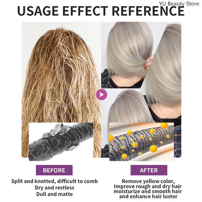 Purple Repair Hair Mask Keratin Deep Nourishing Dry Frizzy Damaged Treatment Collagen Magical 5 Second Soft Shiny Care 200ml