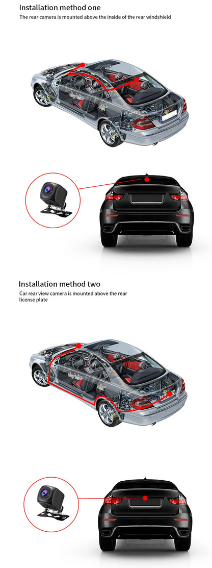 Grabadora de video DVR para automóvil de 4 lentes 1080P con control por aplicación WIFI, cámara de tablero de 360 ​​grados, visión nocturna, cámara de visión trasera delantera izquierda y derecha para automóvil