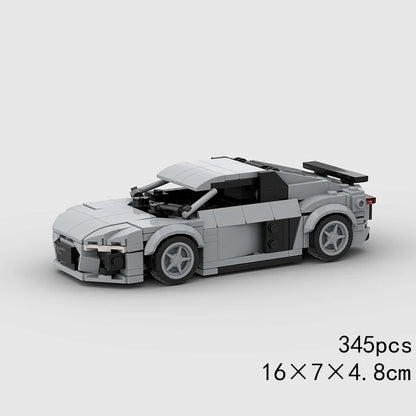 R8 MOC Car Speed Champions Super Race F1 Vehicle Model Building Block Creative Toy Racing Brick Technical Christmas Gift City