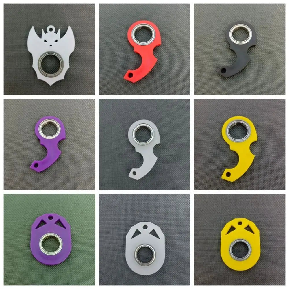 Llavero antiaburrimiento Fidget Spinner antiansiedad llavero giratorio de punta de dedo moderno noctilucente creativo