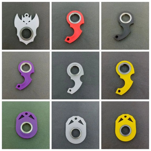 Relieve Boredom Keychain Fidget Spinner Anti-Anxiety Light Trendy Fingertip Rotation Keychain Noctilucent Creative