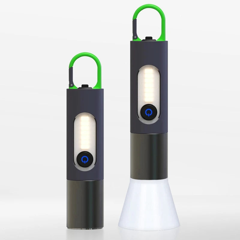 USB Rechargeable Flashlight for Camping Hiking Outdoor Emergency Lamp Strong Light LED Torch Portable Charging Pocket Torches