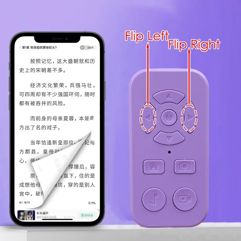 Bluetooth Remote Video Camera Controller for Xiaomi Samsung Huawei Android Mobile Phone for Tiktok Live Video Movie Page Turning