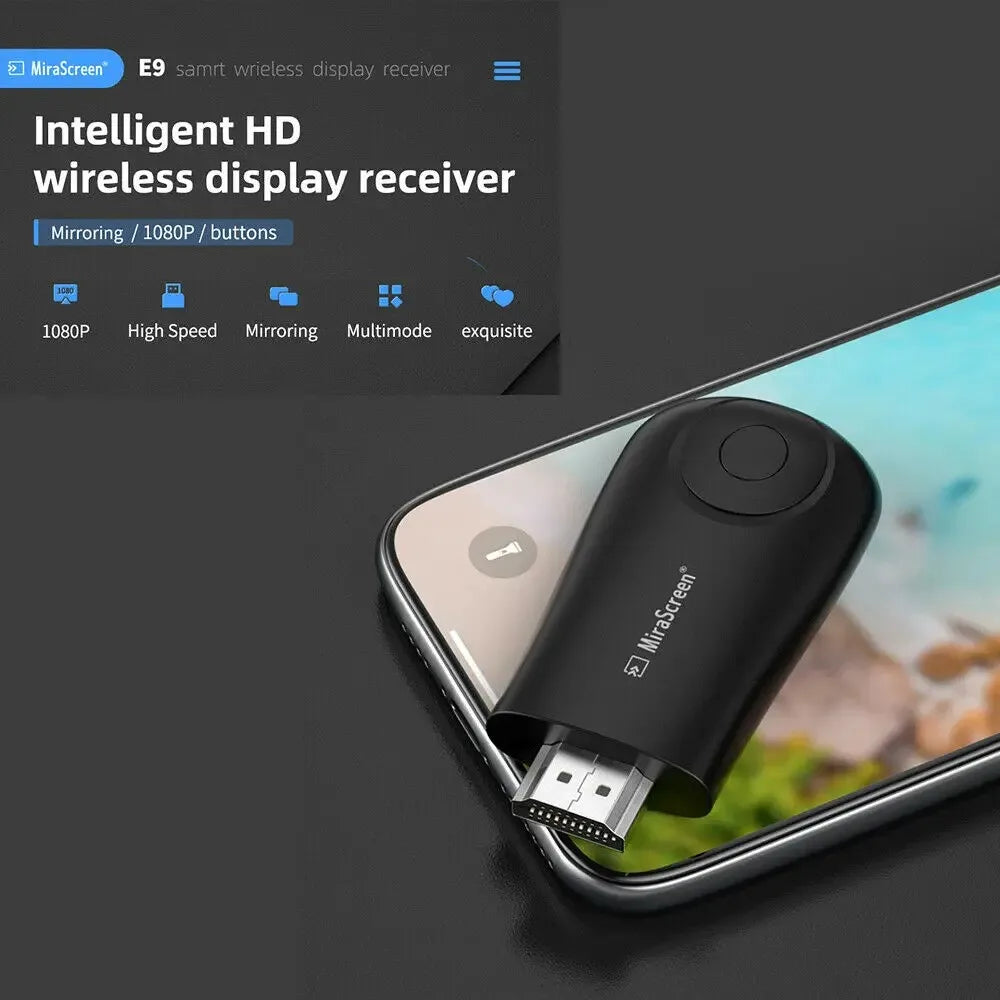 Dongle TV sans fil Wifi 1080P HDTV Projecteur Moniteur Miroir Écran Affichage Récepteur Adaptateur pour IOS Android Streaming Vidéo