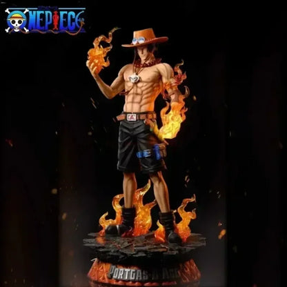 70cm New One Piece Gk Fantasy Third Anniversary 1/3 Ace Super Hugetrendy Statue Anime Decoration Christmas Collect Figures Gift