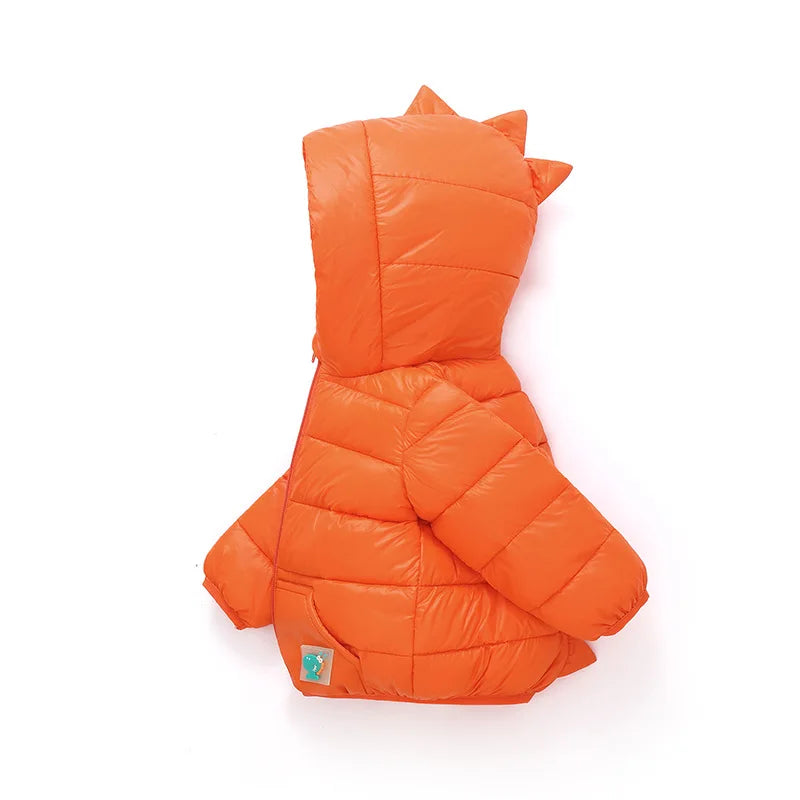 2 3 4 5 6 Years Autumn Winter Baby Boys Jacket Fashion Dinosaur Outerwear Hooded Zipper Christmas Party Girls Coat Kids Clothes