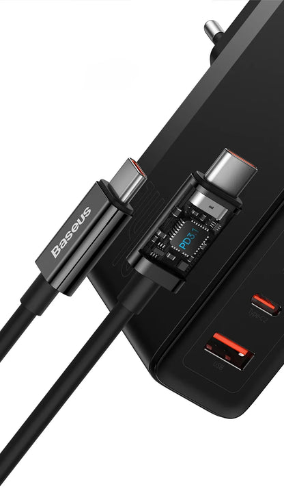 Baseus 140W GaN Charger USB Type C PD3.1 Fast Charge For Macbook Tablet Quick Charge 4.0 3.0 Phone Charger For iPhone 15 14 13
