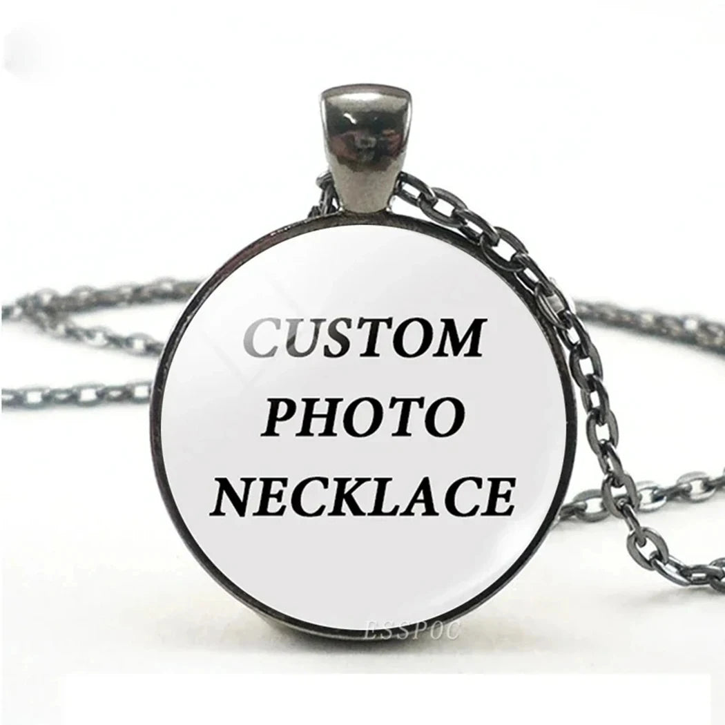 Collar con foto personalizado, cruz circular en forma de media luna, búho esférico, con una variedad de opciones de regalos para amigos