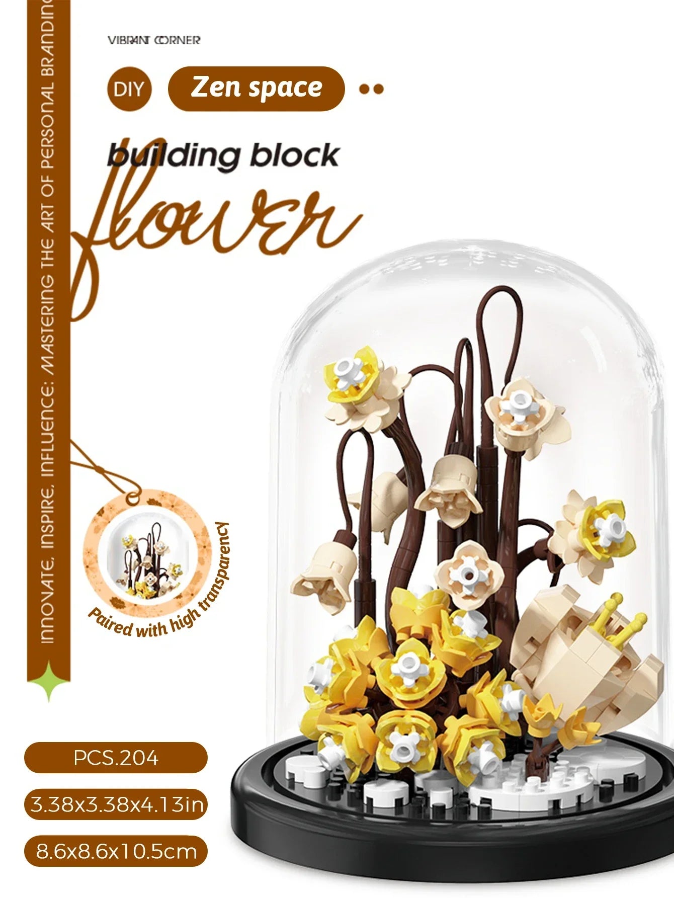 Building block bouquet assembly toy children's puzzle building block toy parent-child interactive desktop decoration